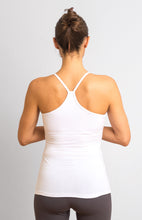 Load image into Gallery viewer, White  Viscose/ Lycra  Strap Top