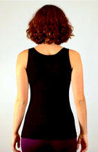 Load image into Gallery viewer, Black Viscose/ Lycra Top