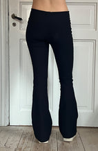 Load image into Gallery viewer, Black Cotton Lycra Flare Pants