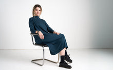 Load image into Gallery viewer, Turtle neck dress Dark Teal