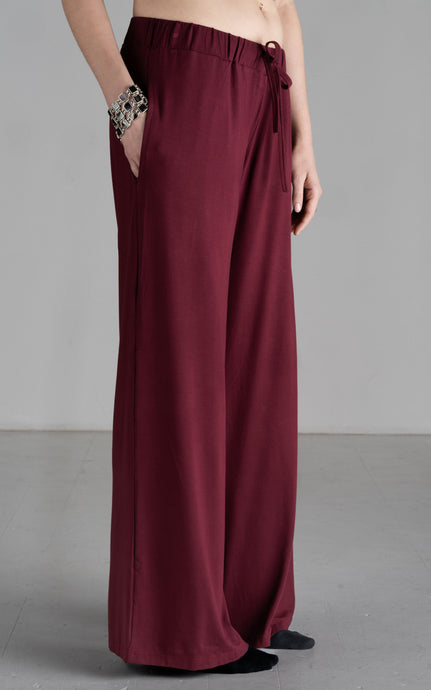 Maroon Wide Pant
