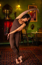 Load image into Gallery viewer, Strap Top Chocolate Viscose/ Lycra