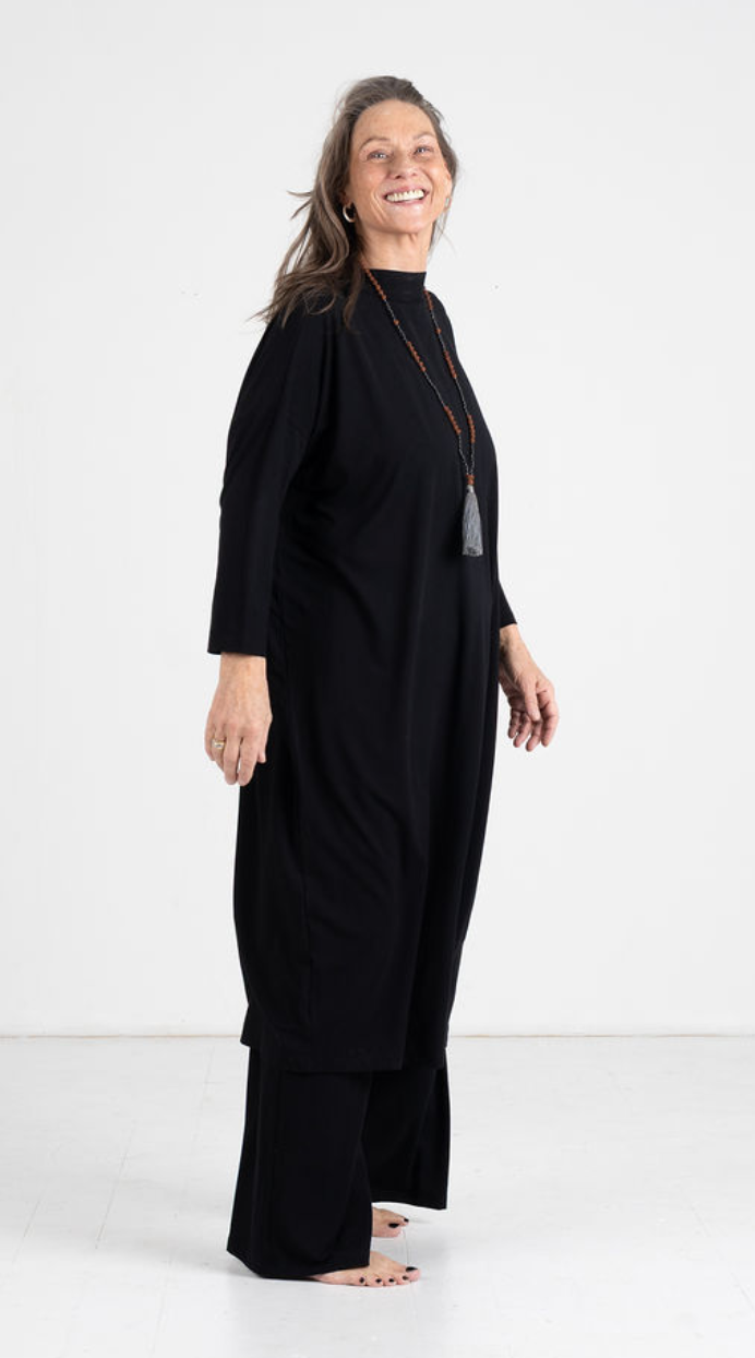 Turtle neck dress Black