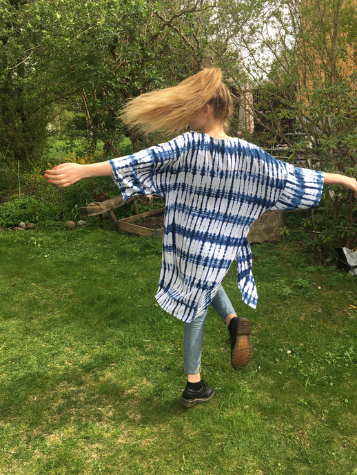 Blue Tie Dye Kimono
