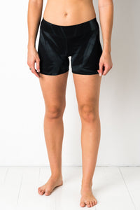 Thin Lycra Black Star Yoga shorts