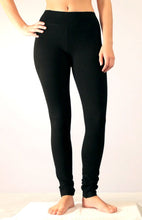 Load image into Gallery viewer, Black Cotton Lycra Leggings