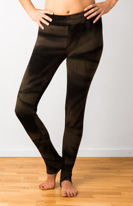 Brown Star Tie Dye Leggings- yoga pants