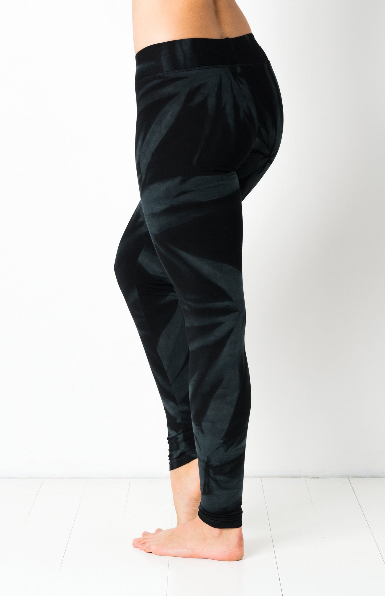 Thin Lycra Black Star Leggings- yoga pants –