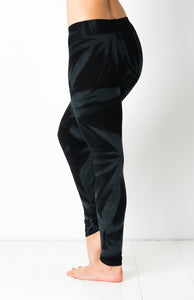Thin Lycra Black Star Leggings- yoga pants