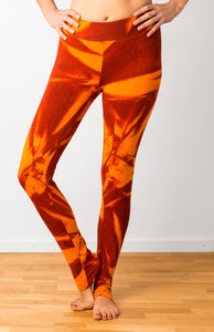 Orange Star Tie Dye Leggings- yoga pants