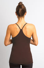 Load image into Gallery viewer, Strap Top Chocolate Viscose/ Lycra