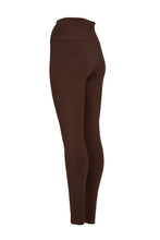 Load image into Gallery viewer, Chocolate Brown High Waisted Bamboo Lycra Leggings