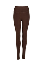 Load image into Gallery viewer, Chocolate Brown High Waisted Bamboo Lycra Leggings